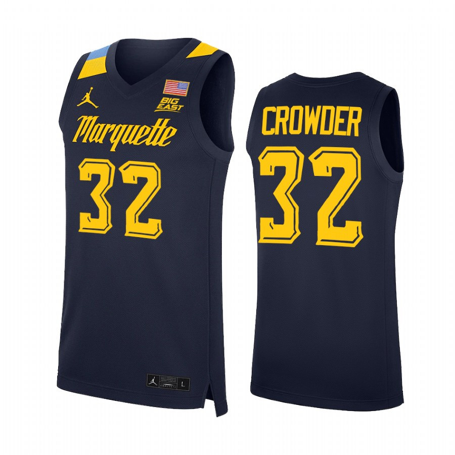 Jae Crowder 32 Marquette Golden Eagles Alumni Uniform Jersey College Basketball Blue