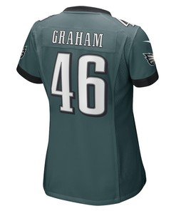 Jaeden Graham 46 Philadelphia Eagles Women's Game Player Jersey - Midnight Green