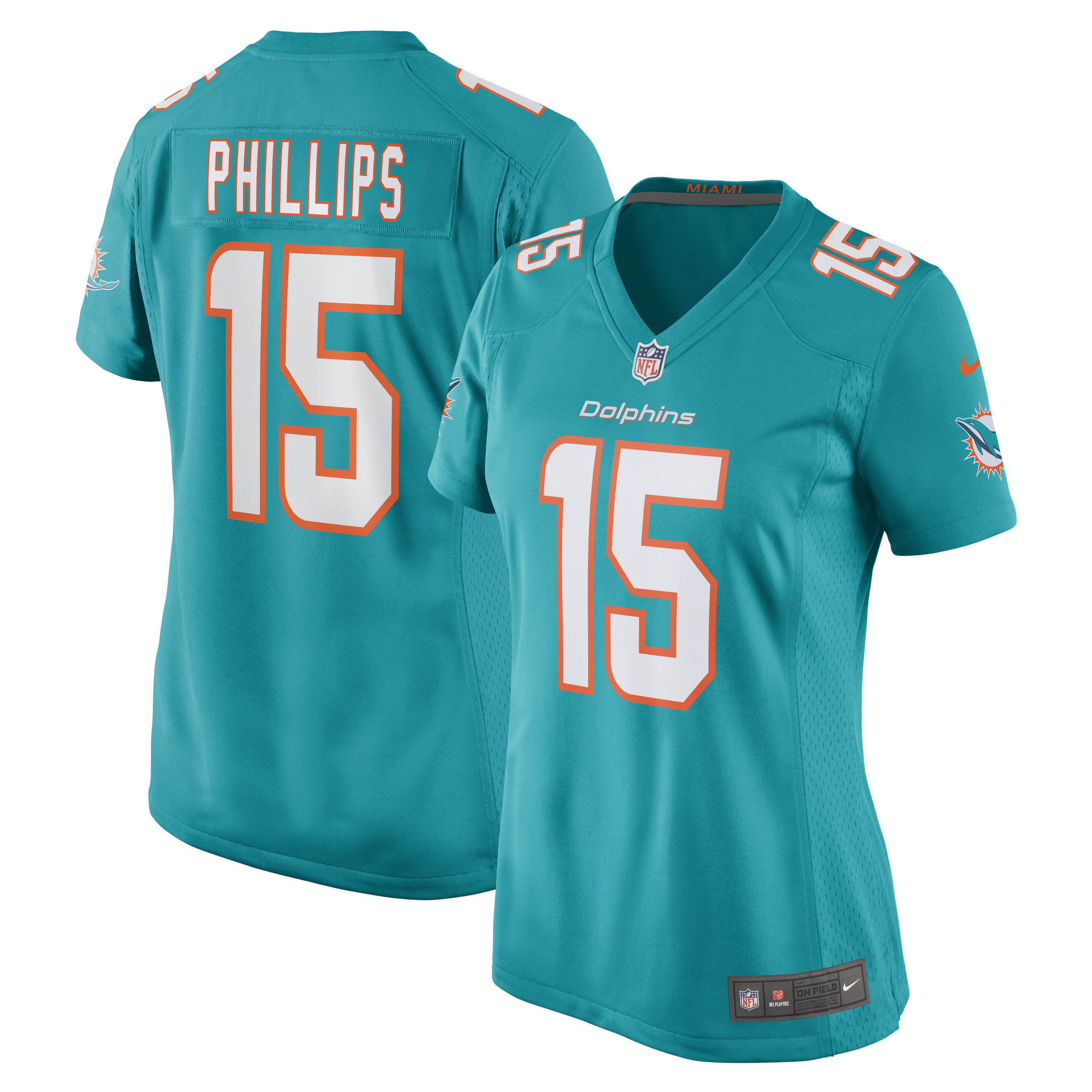 Jaelan Phillips Miami Dolphins Womens Game Player Jersey - Aqua Nfl
