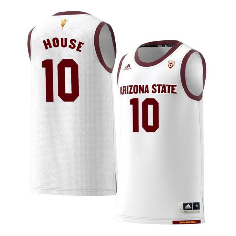 Jaelen House 10 Arizona State Sun Devils Retro Basketball Men Jersey - White