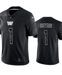 Jahan Dotson 1 Washington Commanders Black Reflective Limited Jersey - Men