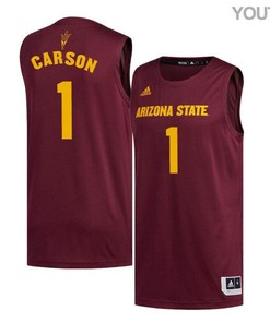 Jahii Carson 1 Arizona State Sun Devils Basketball Youth Jersey - Maroon