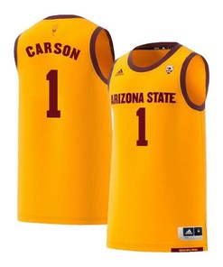 Jahii Carson 1 Arizona State Sun Devils Retro Basketball Men Jersey - Yellow