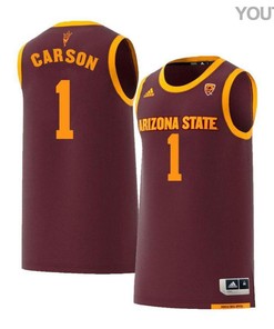 Jahii Carson 1 Arizona State Sun Devils Retro Basketball Youth Jersey - Maroon