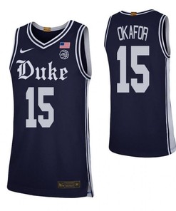 Jahlil Okafor 15 Duke Blue Devils Elite Basketball Men Jersey - Navy
