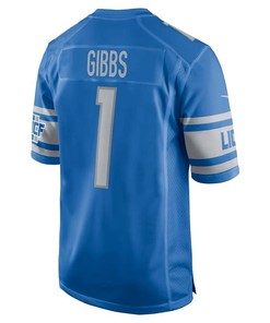 Jahmyr Gibbs Detroit Lions 2023 NFL Draft First Round Pick Game Jersey - Blue