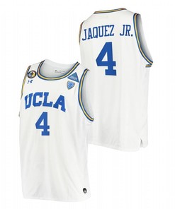 Jaime Jaquez Jr. 4 UCLA Bruins 2023 March Madness Elite 8 College Basketball Men Jersey - White