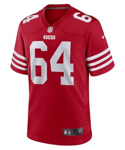 Jake Brendel San Francisco 49ers Game Player Jersey - Scarlet