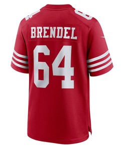 Jake Brendel San Francisco 49ers Game Player Jersey - Scarlet