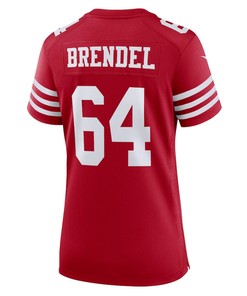Jake Brendel San Francisco 49ers Women's Game Player Jersey - Scarlet