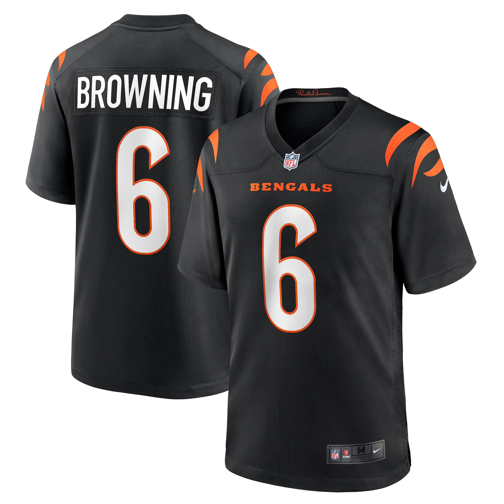 Jake Browning Cincinnati Bengals Game Jersey - Black Nfl