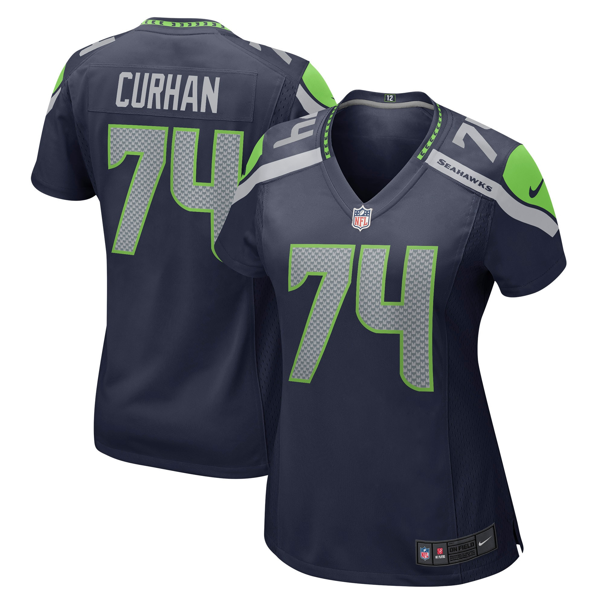 Jake Curhan Seattle Seahawks Womens Game Jersey - College Navy Nfl