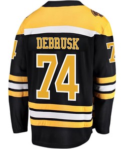 Jake DeBrusk 74 Boston Bruins Stanley Cup 2023 Playoffs Patch Home Breakaway Men Jersey - Black