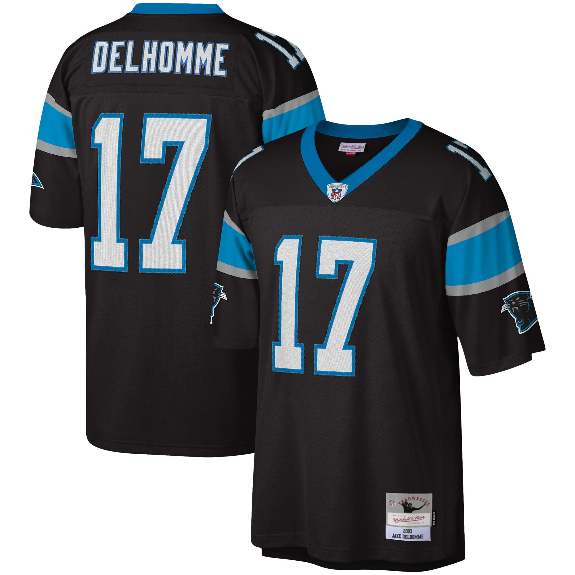 Jake Delhomme Carolina Panthers Mitchell & Ness 2003 Legacy Replica Jersey - Black Nfl
