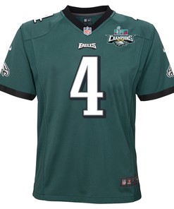 Jake Elliott 4 Philadelphia Eagles Super Bowl LVII Champions 2 Stars 2 Stars Youth Game Jersey - Black