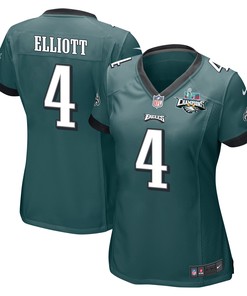 Jake Elliott 4 Philadelphia Eagles Super Bowl LVII Champions 2 Stars Women Game Jersey - Midnight Green