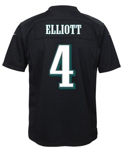 Jake Elliott 4 Philadelphia Eagles Super Bowl LVII Champions 2 Stars Youth Game Jersey - Black