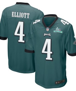 Jake Elliott 4 Philadelphia Eagles Super Bowl LVII Champions Men Game Jersey - Midnight Green