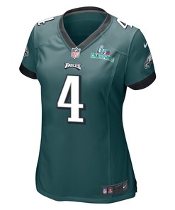 Jake Elliott 4 Philadelphia Eagles Super Bowl LVII Champions Women Game Jersey - Midnight Green