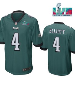 Jake Elliott 4 Philadelphia Eagles Super Bowl LVII Game Player Men Jersey - Green