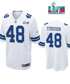 Jake Ferguson 48 Dallas Cowboys Super Bowl LVII Super Bowl LVII White Men Game Jersey