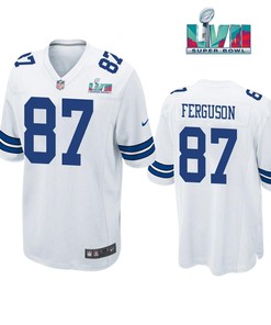 Jake Ferguson 87 Dallas Cowboys Super Bowl LVII Super Bowl LVII White Men Game Jersey
