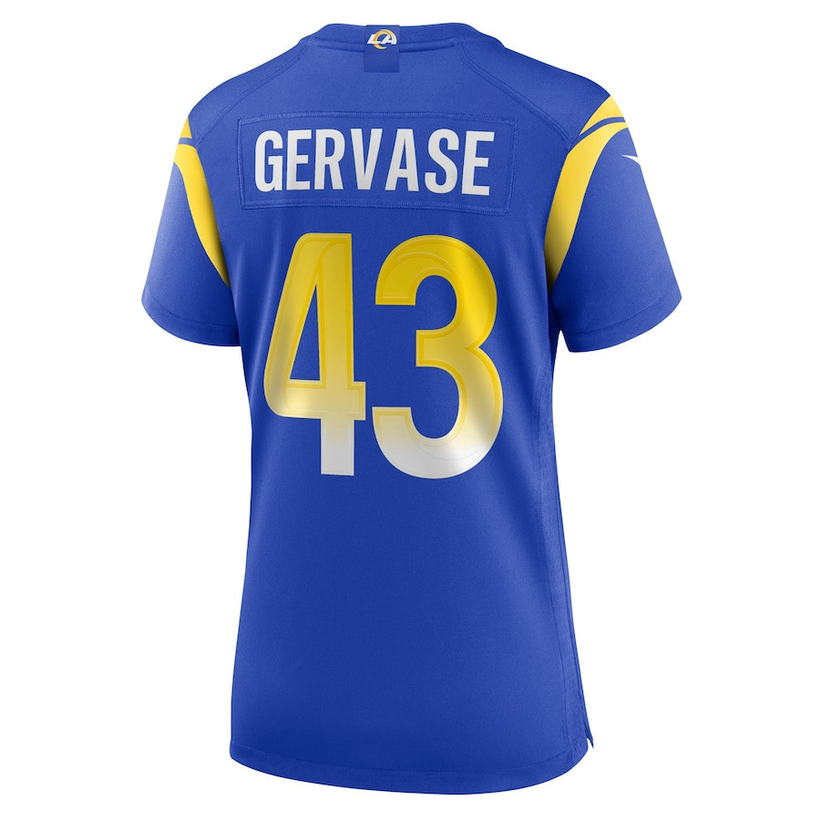 Jake Gervase Los Angeles Rams Women's Game Player Jersey - Royal