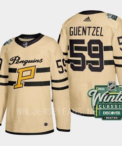 Jake Guentzel 59 Pittsburgh Penguins 2023 Winter Classic Cream Jersey