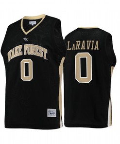 Jake LaRavia 0 Wake Forest Demon Deacons Black Jersey College Basketball Retro