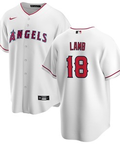 Jake Lamb 18 Los Angeles Angels Men Home Jersey - White