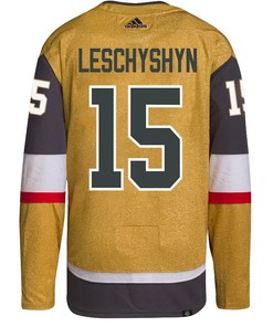 Jake Leschyshyn 15 Vegas Golden Knights Stanley Cup 2023 Champions Patch Home Breakaway Men Jersey - Gold