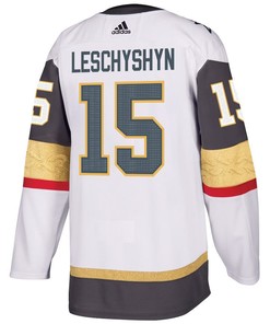 Jake Leschyshyn 15 Vegas Golden Knights Stanley Cup 2023 Final Patch Away Breakaway Men Jersey - White