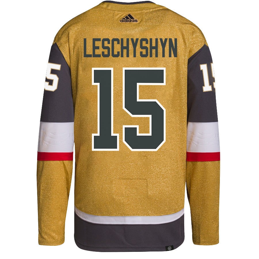 Jake Leschyshyn 15 Vegas Golden Knights Stanley Cup 2023 Final Patch Home Breakaway Men Jersey - Gold