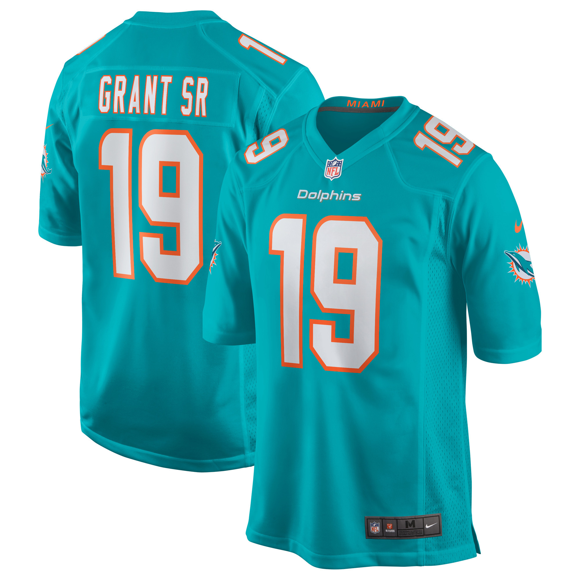 Jakeem Grant Sr. Miami Dolphins Game Jersey - Aqua Nfl