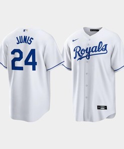 Jakob Junis 24 Kansas City Royals White Home Player Jersey