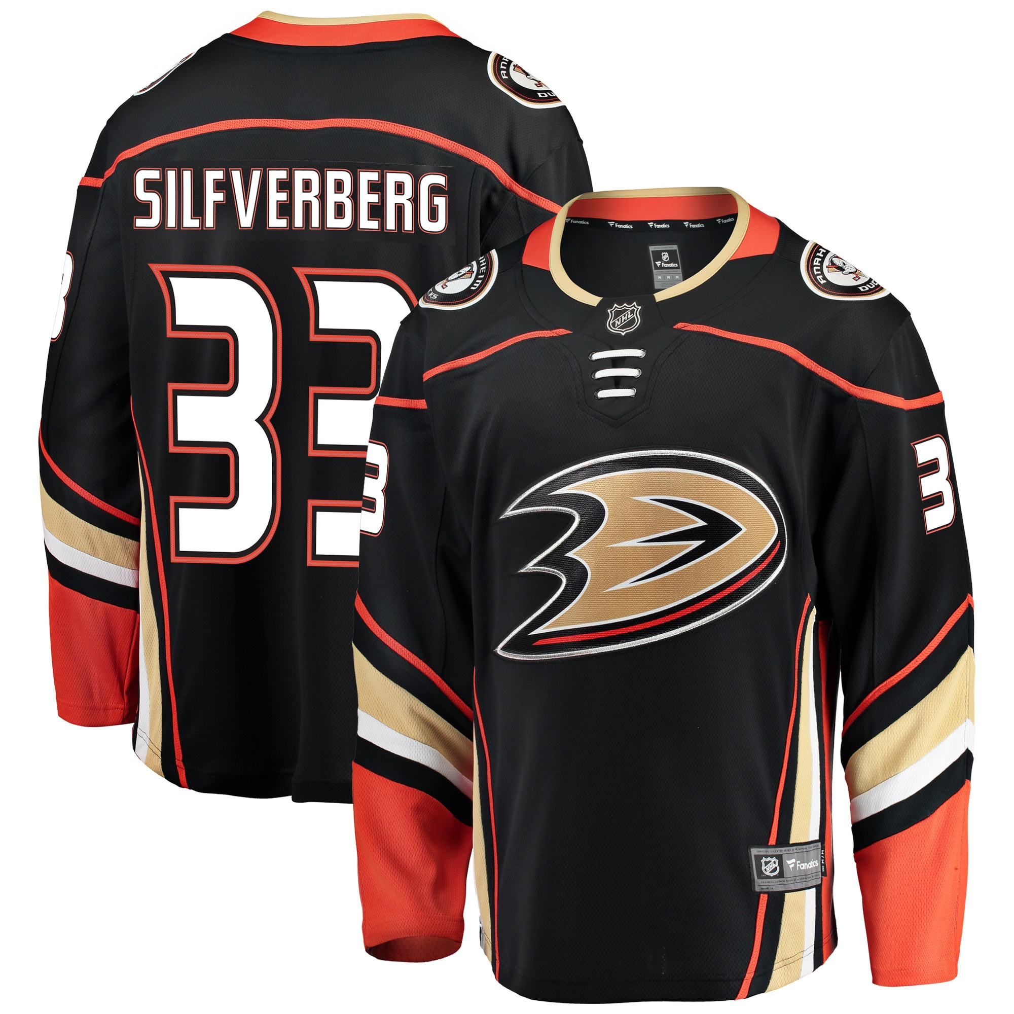 Jakob Silfverberg Anaheim Ducks Fanatics Branded Breakaway Player Jersey - Black Nhl