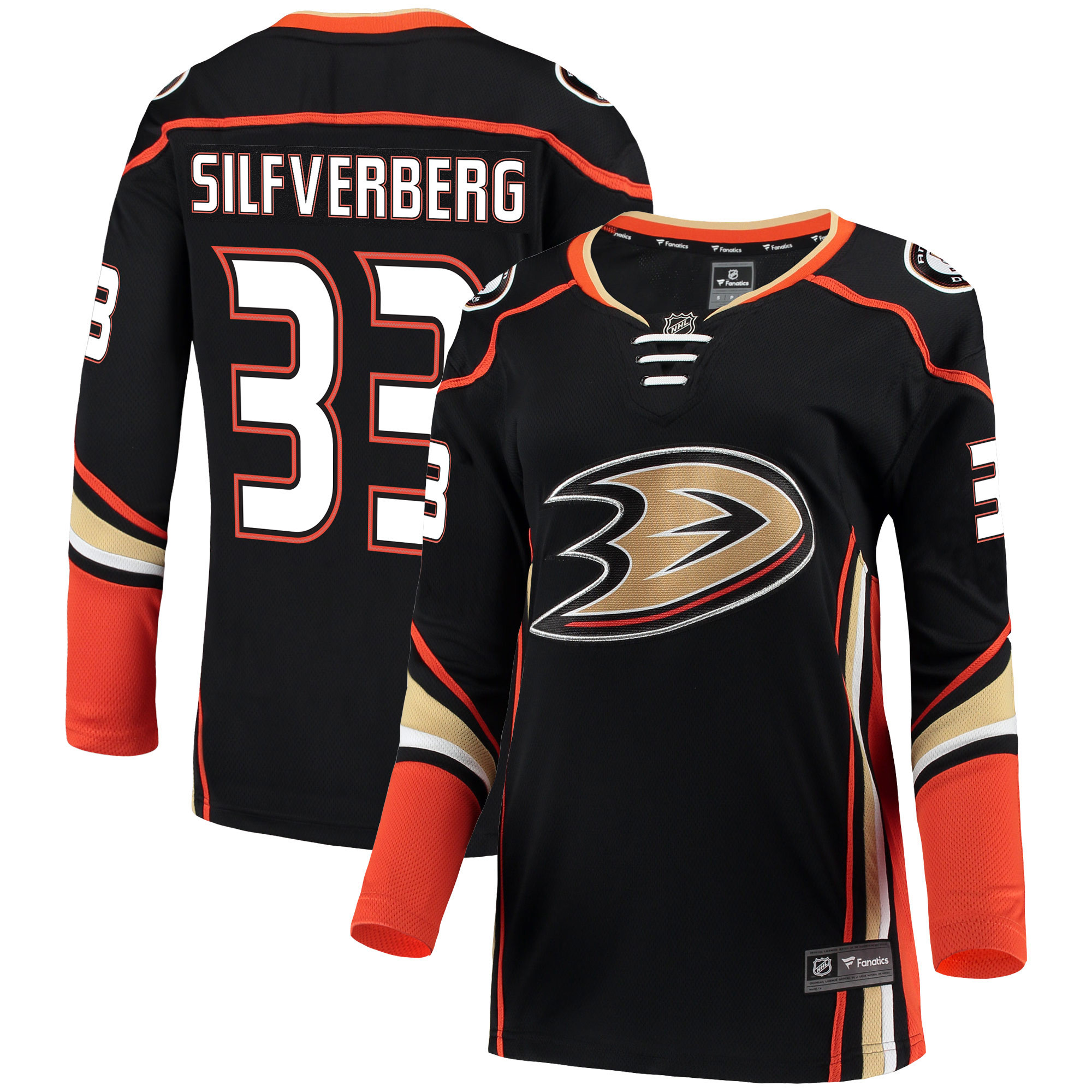 Jakob Silfverberg Anaheim Ducks Fanatics Branded Womens Breakaway Jersey - Black Nhl