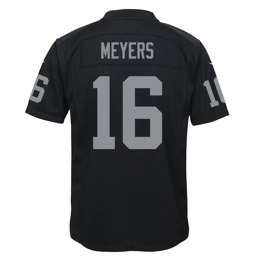 Jakobi Meyers 16 Las Vegas Raiders Youth Game Jersey - Black