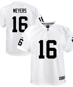 Jakobi Meyers 16 Las Vegas Raiders Youth Game Jersey - White