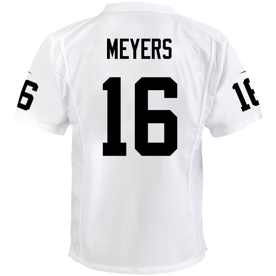 Jakobi Meyers 16 Las Vegas Raiders Youth Game Jersey - White
