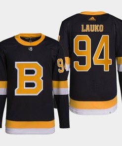 Jakub Lauko 94 Boston Bruins Black Jersey Alternate