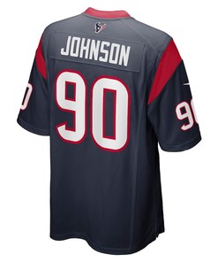 Jaleel Johnson 90 Houston Texans Player Game Jersey - Navy