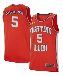 Jalen Coleman-Lands 5 Illinois Fighting Illini Retro Elite Basketball Men Jersey - Orange