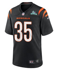 Jalen Davis 35 Cincinnati Bengals Super Bowl LVII Champions Men Game Jersey - Black