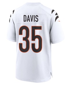 Jalen Davis 35 Cincinnati Bengals Super Bowl LVII Champions Men Game Jersey - White
