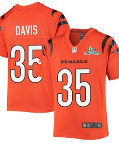 Jalen Davis 35 Cincinnati Bengals Super Bowl LVII Champions Youth Alternate Game Jersey - Black