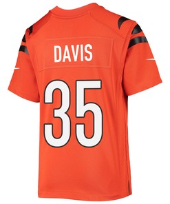 Jalen Davis 35 Cincinnati Bengals Super Bowl LVII Champions Youth Alternate Game Jersey - Black