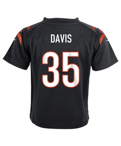Jalen Davis 35 Cincinnati Bengals Super Bowl LVII Champions Youth Game Jersey - Black