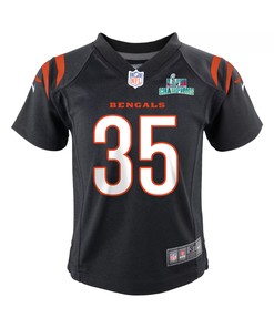 Jalen Davis 35 Cincinnati Bengals Super Bowl LVII Champions Youth Game Jersey - Black