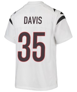 Jalen Davis 35 Cincinnati Bengals Super Bowl LVII Champions Youth Game Jersey - White